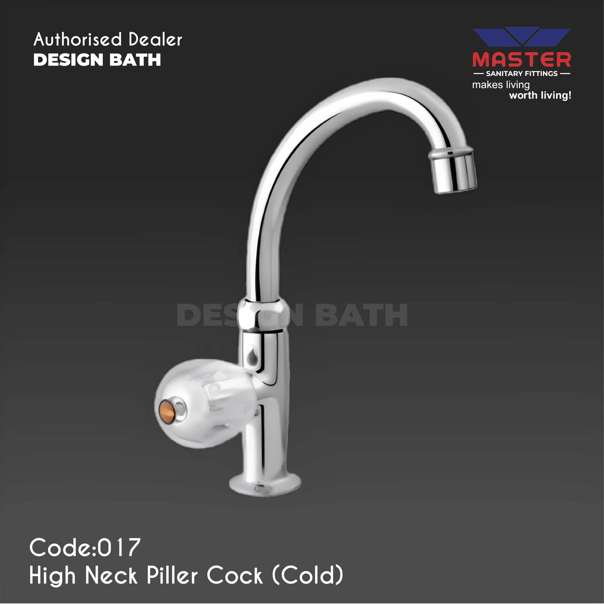 Master High Neck Pillar Cock (cold) Sink Mixer 017