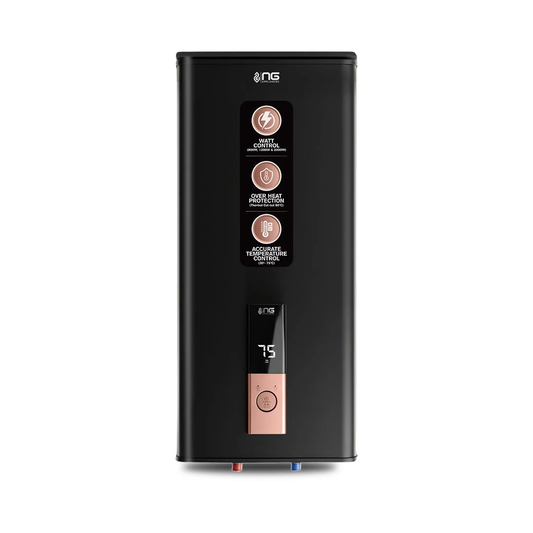 Solar-friendly Efficiency Meets Elegant Touch NES-880 Electric Water Heater.
