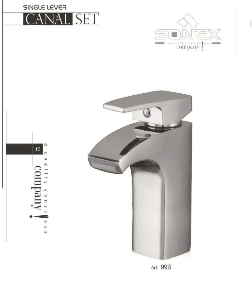 Basinmixer Lever Chrome Canal 993-CP