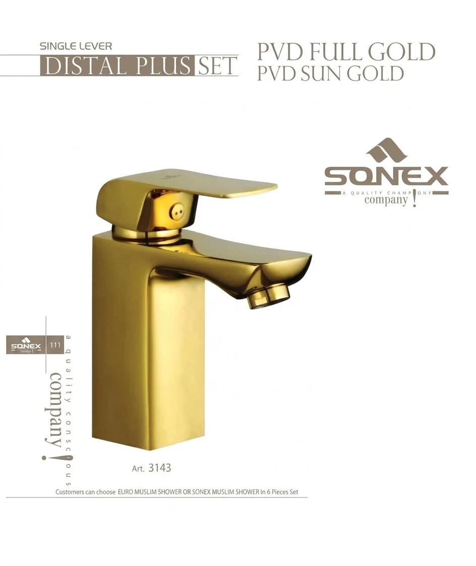 Basinmixer Lever Gold Distal 3143-gold
